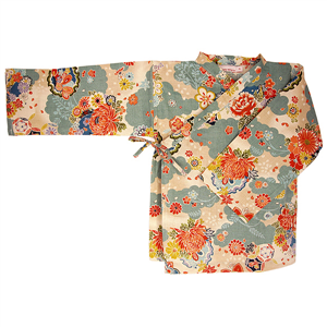 Kimono Peonia celeste